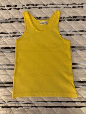 Vintage Forenza Sportwear Yellow Ribbed Tank Top Cotton Women’s Medium